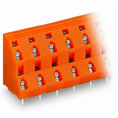 Listwa do płytek drukowanych 2-piętrowa 2-biegunowa pomarańczowa raster 10,16mm 736-802 /112szt./ WAGO (736-802)