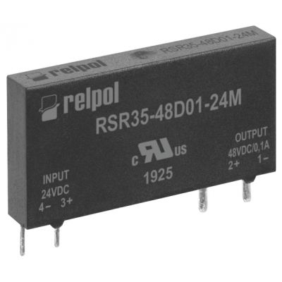 RELPOL Przekaźnik półprzewodnikowy  miniaturowy 0,1A, 24V DC  RSR35-48D01-24M 2616034 (2616034)