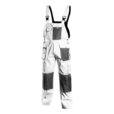 Spodnie robocze na szelkach białe HD rozmiar LD/54 NEO 81-140-LD GTX (81-140-LD)