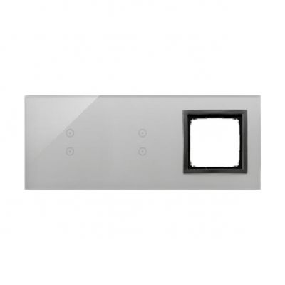 Simon 54 Touch Panel dotykowy S54 Touch 3 moduły 2 pola dotykowe pionowe + 2 pola dotykowe pionowe + 1 otwór na osprzęt S54 burzowa chmura DSTR3330/72 KONTAKT (DSTR3330/72)