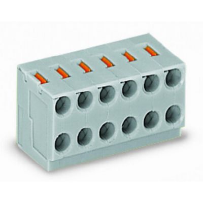 Blok nasadzany do płytek drukowanych 8-biegunowa szary raster 3,5mm 252-108 /50szt./ WAGO (252-108)