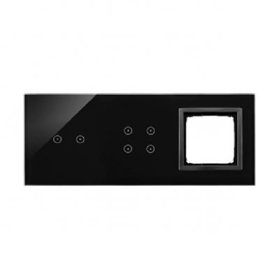 Simon 54 Touch Panel dotykowy S54 Touch 3 moduły 2 pola dotykowe poziome + 4 pola dotykowe + 1 otwór na osprzęt S54 zastygła lawa DSTR3240/73 KONTAKT (DSTR3240/73)