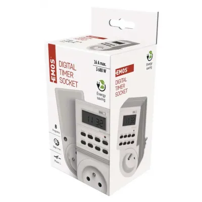 Cyfrowy programator czasowy tygodniowy do gniazdka TS-EF1 (P5501)