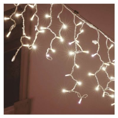 Oświetlenie łączone Profi sople 50 LED 3m zimna biel biały przewód IP44 timer (D2CC02)