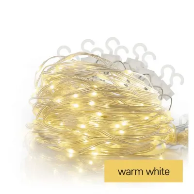 Lampki świąteczne 180 LED nano kurtyna 1,7x1,5m ciepła biel 8 programów IP44 EMOS (D3EW02)