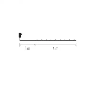 Lampki świąteczne nano łezki 40 LED 4m zimna biel IP44 timer EMOS (D3AC03)
