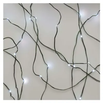 Lampki świąteczne nano łezki 40 LED 4m zimna biel IP44 timer EMOS (D3AC03)