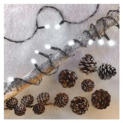 Lampki choinkowe Classic 200 LED 10m zimna biel zielony przewód IP20 EMOS (D4GC03)