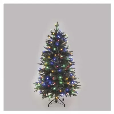 Lampki choinkowe 200 LED cherry 20m multikolor zielony przewód IP44 8 programów timer EMOS (D5AM23)