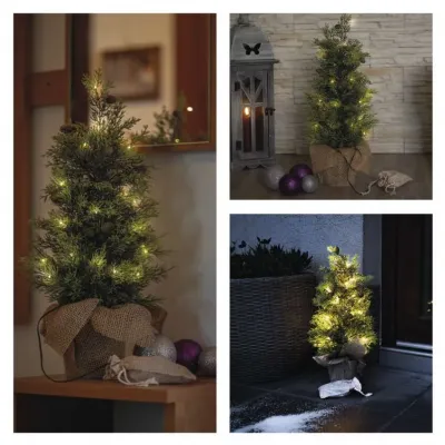 Ozdoba świąteczna choinka 30 LED 50 cm ciepła biel IP44 timer EMOS (DCTW31)