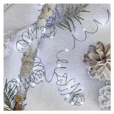 Lampki świąteczne nano łezki 150 LED 15m zimna biel IP44 timer EMOS (D3AC05)