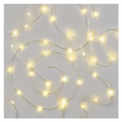 Lampki świąteczne 120LED choinkowe łezki 12m ciepła biel IP44 timer EMOS (D3AW15)