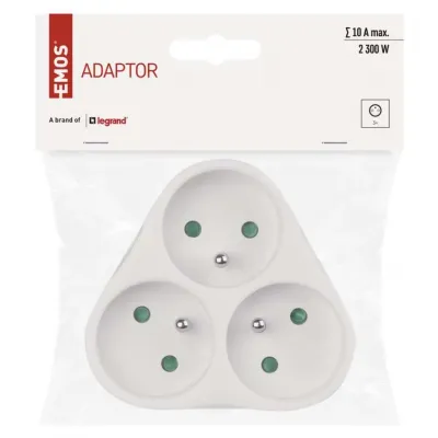Rozgałęźnik potrójny z uziemieniem złodziejka P0026 EMOS (P0026)