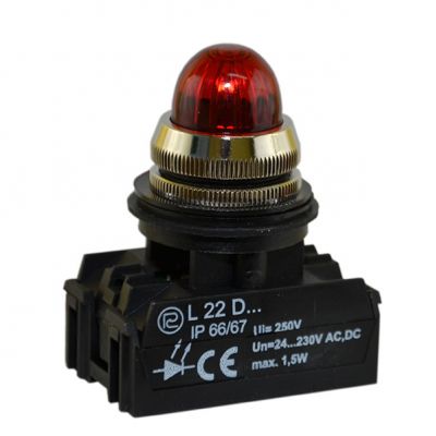 Lampka L22G/24V/W3 czerwona (W0-L-L22G/W3 C)