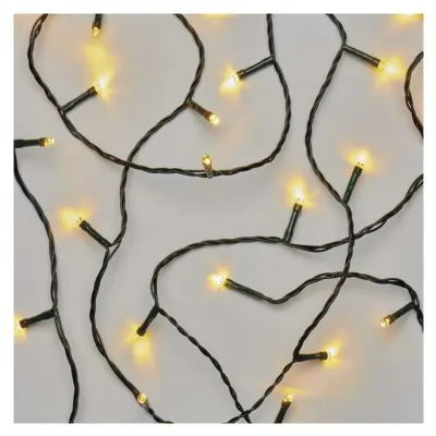 Lampki choinkowe Classic 240 LED 24m ciepła biel zielony przewód IP44 8 program. timer EMOS (D4AW25)
