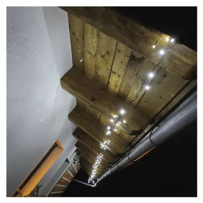 Lampki choinkowe Classic 40 LED 4m zimna biel zielony przewód IP44 8 programów timer EMOS (D4AC21)