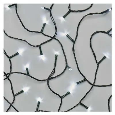 Lampki choinkowe Classic 40 LED 4m zimna biel zielony przewód IP44 8 programów timer EMOS (D4AC21)