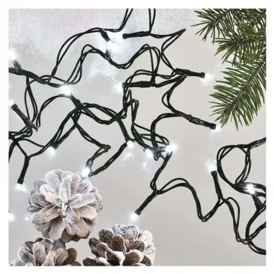 Lampki choinkowe Classic 120 LED 12m zimna biel IP44 8 programów timer EMOS (D4AC23)