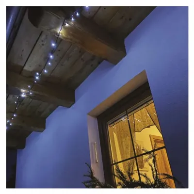 Lampki choinkowe Classic 180 LED 18m zimna biel IP44 8 programów timer EMOS (D4AC24)