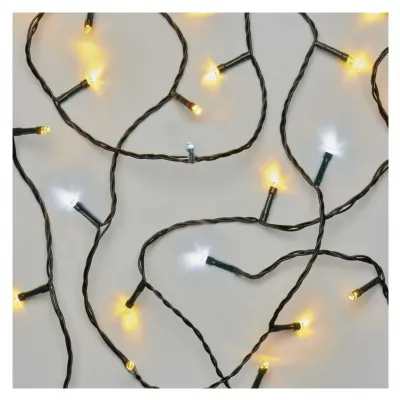 Lampki choinkowe Classic 80 LED 8m ciepła + zimna biel zielony przewód IP44 timer EMOS (D4AN04)