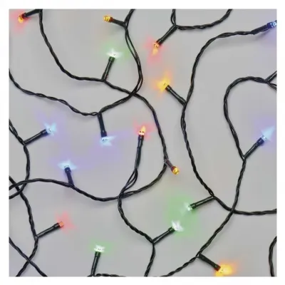 Lampki choinkowe Classic 40 LED 4m multikolor zielony przewód IP44 8 programów timer EMOS (D4AM21)