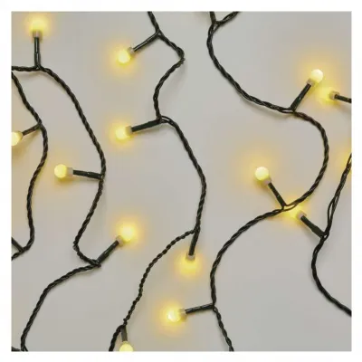 Lampki choinkowe 80 LED cherry 8m ciepła biel zielony przewód IP44 8 programów timer EMOS (D5AW22)