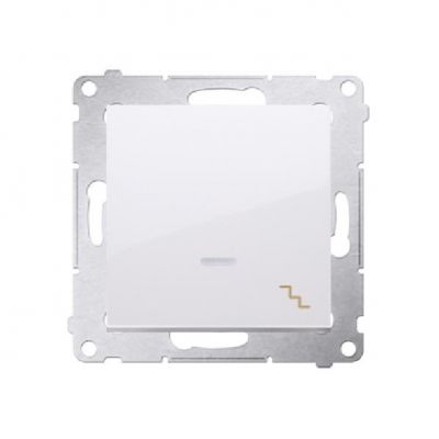 Simon 54 Łącznik schodowy z podświetleniem LED 10A 250V szybkozłączka biały DW6L.01/11 KONTAKT (DW6L.01/11)