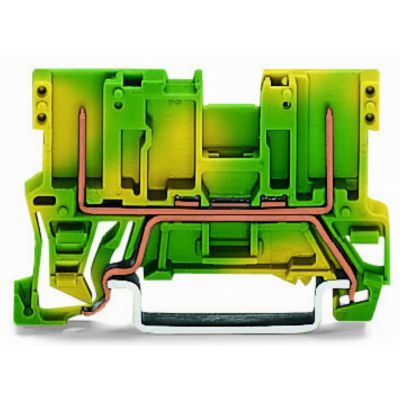 Złączka bazowa X-COM 2-pinowa PE żółto-zielona 769-227 /100szt./ WAGO (769-227)