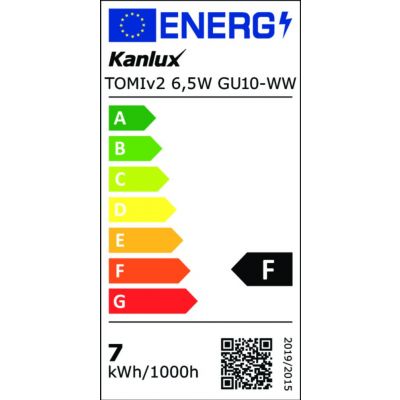 Żarówka LED TOMIv2 GU10 6,5W 530lm 3000K barwa ciepła 230V 34971 KANLUX (34971)