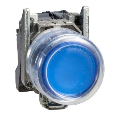 Harmony XB4 Przycisk okapturzony niebieski bez oznaczenia LED 22 24V metalowy XB4BP683B5EX SCHNEIDER (XB4BP683B5EX)