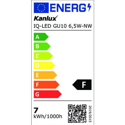 Żarówka LED IQ-LED GU10 6,5W-NW 4000K barwa neutralna 230V 35241 KANLUX (35241)