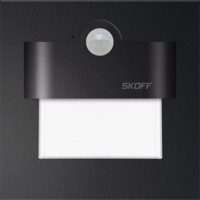 Oprawa schodowa LED Tango LED PIR 120 Motion Sensor Light 2,4W 230V AC 6500K barwa zimna IP20 czarny mat  SKOFF (MM-TAN-D-W-1-ML-ML-01)