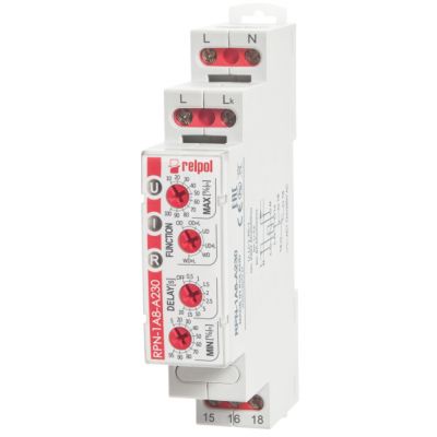 RELPOL Przekaźnik nadzorczy, nadzór prądu, zakres pomiarowy 8 A, 230 V AC RPN-1A8-A230 864368 (864368)