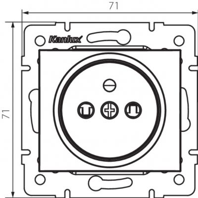 DOMO Gniazdo z uziemieniem czarne 01-1251-142 cm KANLUX (36481)