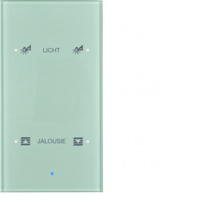 BERKER KNX TS Sensor dotykowy podwójny konfigurowalny szkło aluminium 75142134 HAGER (75142134)