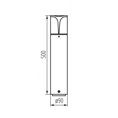 Oprawa lampa ogrodowa słupek ogrodowy E27 PRESO 50 36541 KANLUX (36541)