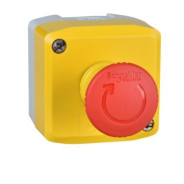 Harmony XALK Żółta stacja 1 czerwony przycisk z głowicą grzybkową fi40 zwolnienie obrotem 2R XALK178FH49 SCHNEIDER (XALK178FH49)