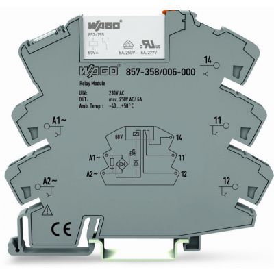 moduł przekaźnikowy 6 mm/230 V AC 1p RC (857-358/006-000)