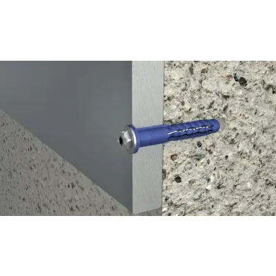 Kołek FFS ramowy poliamidowy z krótką strefą rozporu z kołnierzem 10x50mm i wkrętem z łbem heksagona  RAWLPLUG (R-FFS-N-10K050)