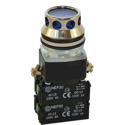 Przycisk NEF30-KLX2Y/24V niebieski (W0-NEF30-KL X2Y N)