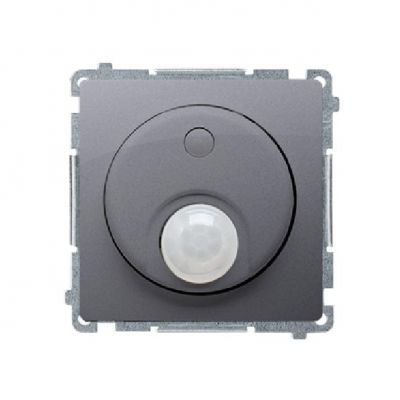 Simon Basic Łącznik z czujnikiem ruchu z przekaźnikiem z zabezpieczeniem 8(2) A 230V srebrny mat *Wymagana instalacja 3-przewodowa BMCR11P.01/43 KONTAKT (BMCR11P.01/43)