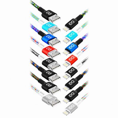 Kabel USB - Lightning eXc DIAMOND, 1.5M (2,4A, szybkie ładowanie), kolor mix ORNO (CABEXCDIAMLIG1.5MIX2)