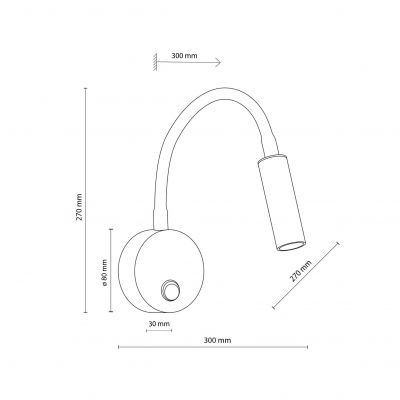 Kinkiet LAGOS czarny 5W G9 5922 TK-Lighting (5922)