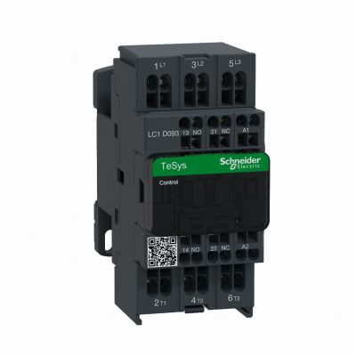 Stycznik mocy I= 9A AC-3 styki pom. 1NC+1NO nap. cewki 220 V AC LC1D093M7 SCHNEIDER (LC1D093M7)