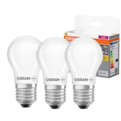 Żarówka LED /3szt./ Kulka E27 4W=40W 470lm 2700K ciepła biel OSRAM (4058075113022)