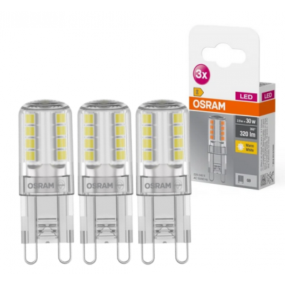 Żarówka LED /3szt./ Kapsułka G9 2,6W=30W 320lm 2700K ciepła biel OSRAM (4058075450073)