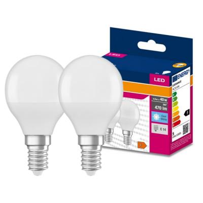 Żarówka LED /2szt./ Kulka E14 4,9W=40W 470lm 4000K neutralna biel OSRAM (4058075479234)