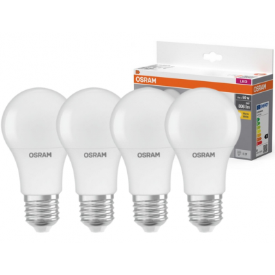 Żarówka LED /4szt./ E27 8W=60W 806lm 2700K ciepła biel OSRAM (4058075819450)