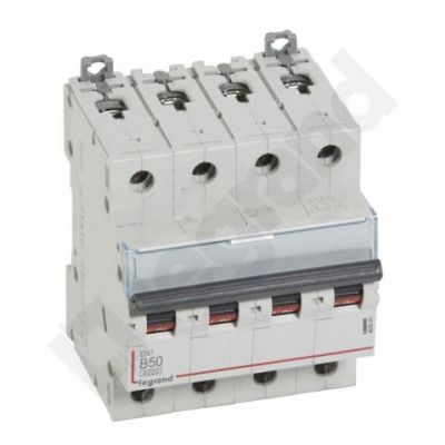 Wyłącznik Nadprądowy S 304 4P B50A 6kA DX3 407629 LEGRAND (407629)