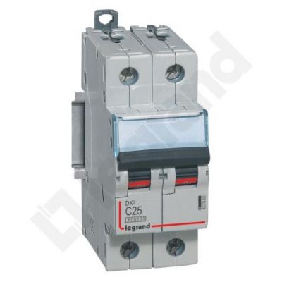 Wyłącznik Nadprądowy S 302 2P C25A 6kA DX3 407802 LEGRAND (407802)